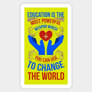 Education is the most powerful Sticker